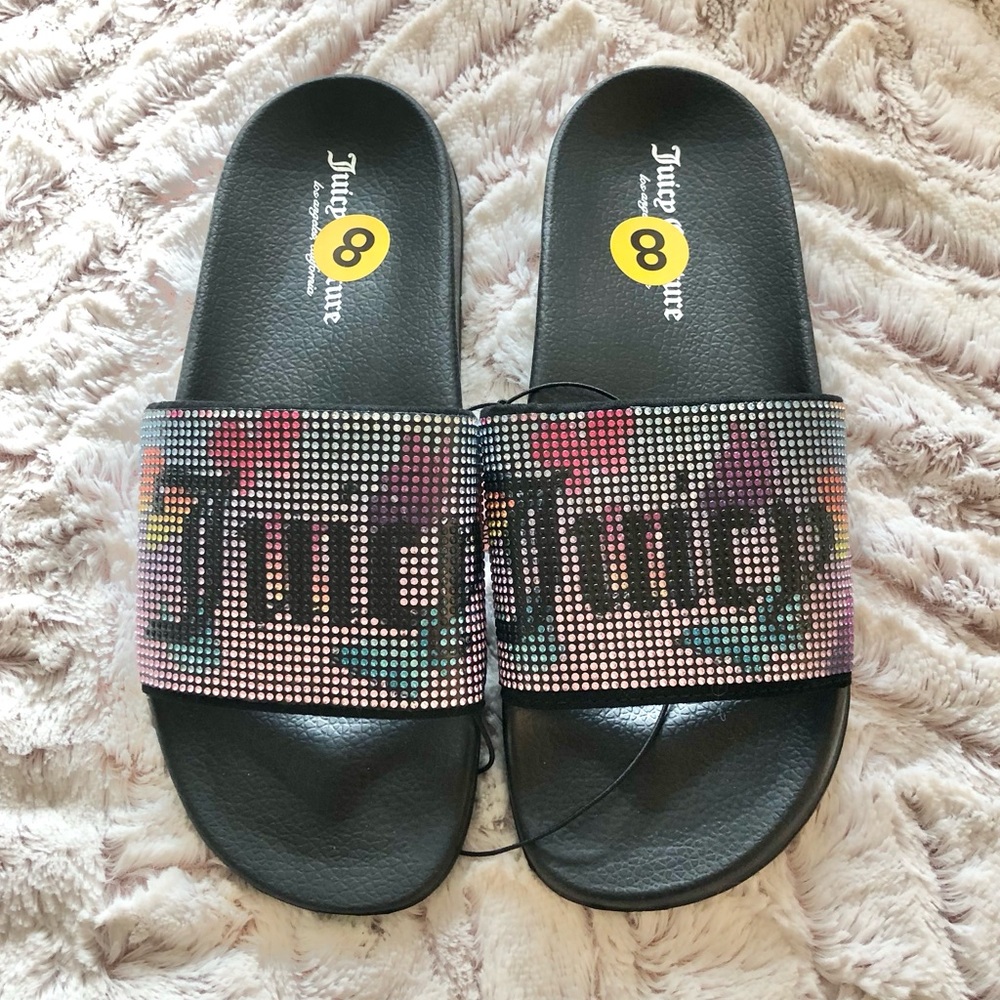 Juicy Couture Juicy Butterfly Embellished Wanderer Sandal Slides